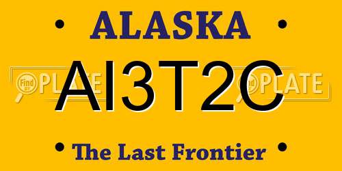 AI3T2C Alaska License Plate