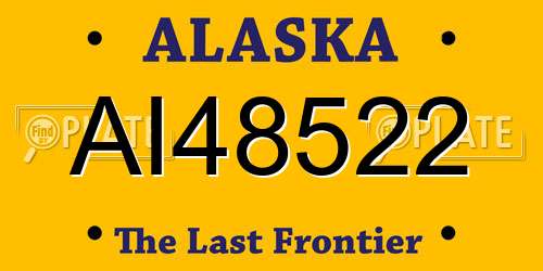 AI48522 Alaska License Plate
