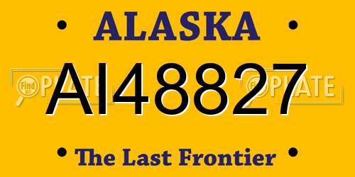AI48827 Alaska License Plate