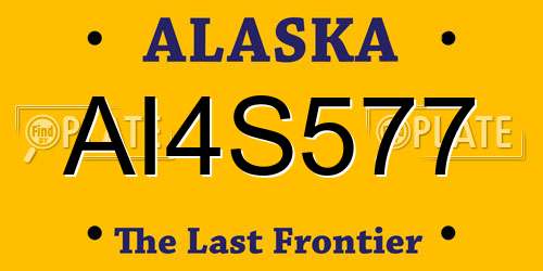 AI4S577 Alaska License Plate