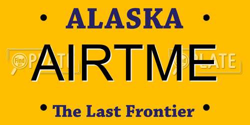AIRTME Alaska License Plate