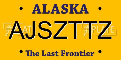 AJSZTTZ Alaska License Plate