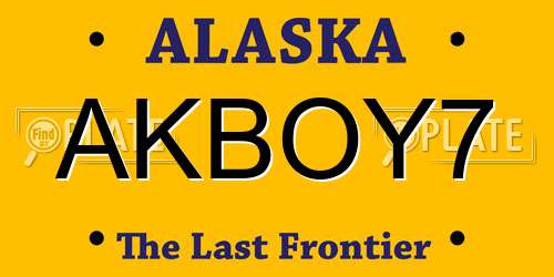 AKBOY7 Alaska License Plate