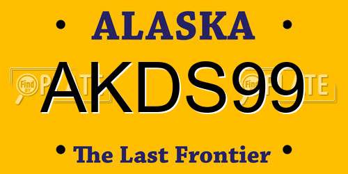 AKDS99 Alaska License Plate