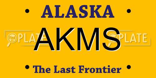 AKMS Alaska License Plate