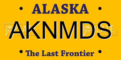 AKNMDS Alaska License Plate