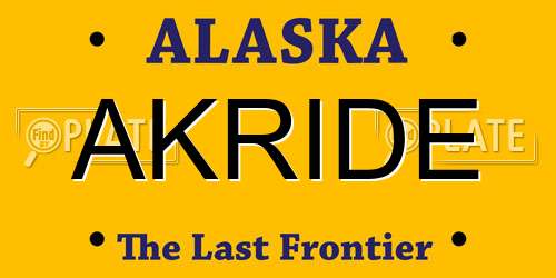 AKRIDE Alaska License Plate