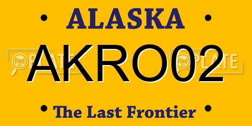 AKRO02 Alaska License Plate