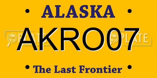 AKRO07 Alaska License Plate