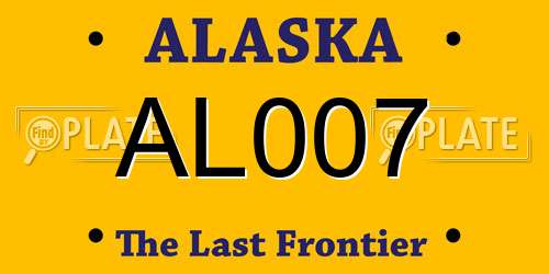AL007 Alaska License Plate