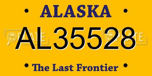 AL35528 Alaska License Plate