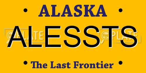 ALESSTS Alaska License Plate