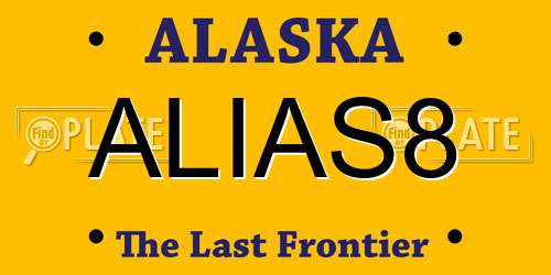 ALIAS8 Alaska License Plate