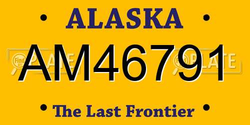 AM46791 Alaska License Plate