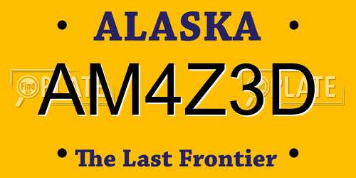 AM4Z3D Alaska License Plate