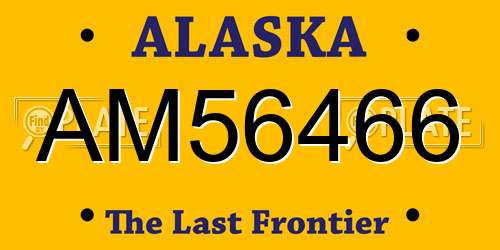 AM56466 Alaska License Plate