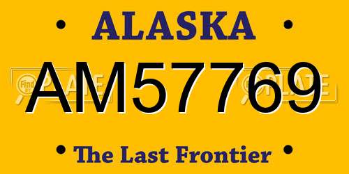 AM57769 Alaska License Plate