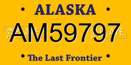 AM59797 Alaska License Plate