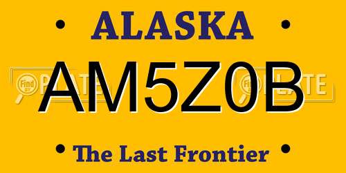 AM5Z0B Alaska License Plate