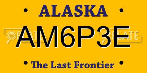 AM6P3E Alaska License Plate
