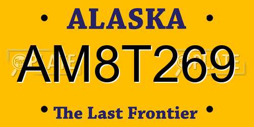 AM8T269 Alaska License Plate