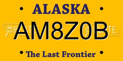 AM8Z0B Alaska License Plate