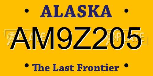 AM9Z205 Alaska License Plate