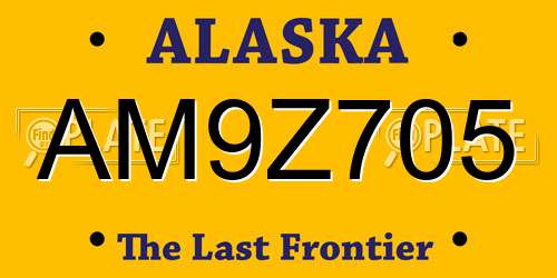 AM9Z705 Alaska License Plate