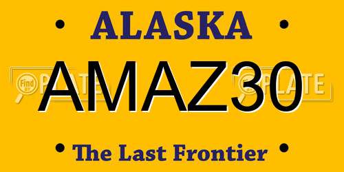 AMAZ30 Alaska License Plate