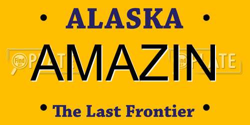 AMAZIN Alaska License Plate
