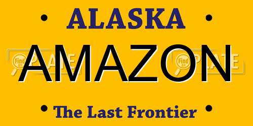 AMAZON Alaska License Plate