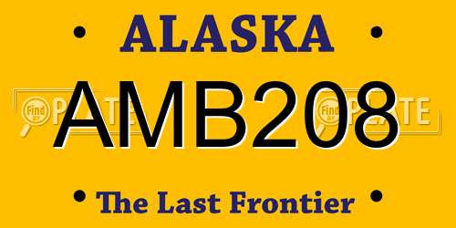 AMB208 Alaska License Plate