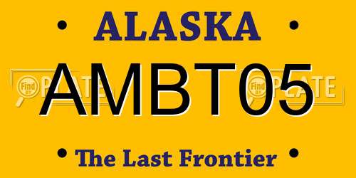 AMBT05 Alaska License Plate