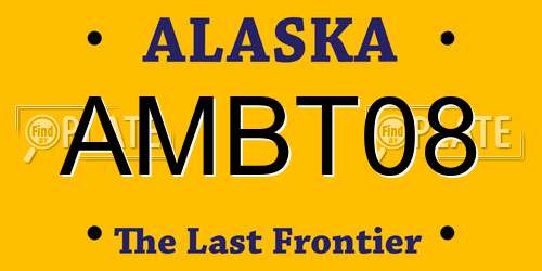 AMBT08 Alaska License Plate