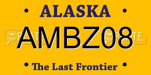 AMBZ08 Alaska License Plate