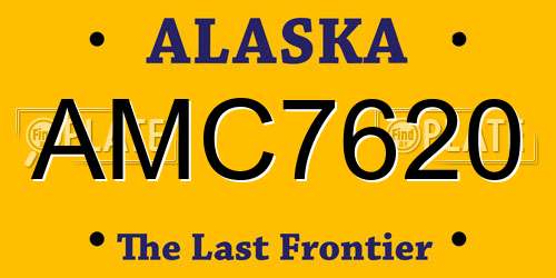 AMC7620 Alaska License Plate