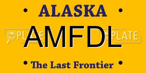 AMFDL Alaska License Plate