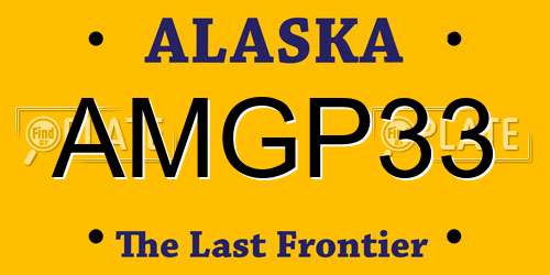 AMGP33 Alaska License Plate