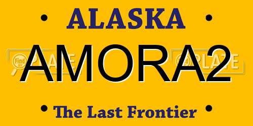 AMORA2 Alaska License Plate