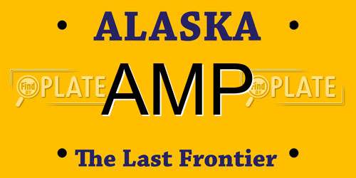 AMP Alaska License Plate
