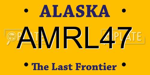 AMRL47 Alaska License Plate