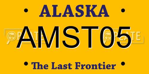 AMST05 Alaska License Plate
