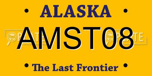 AMST08 Alaska License Plate