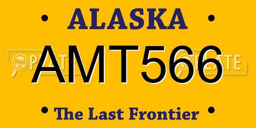 AMT566 Alaska License Plate