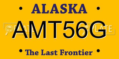 AMT56G Alaska License Plate