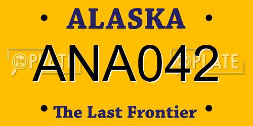 ANA042 Alaska License Plate