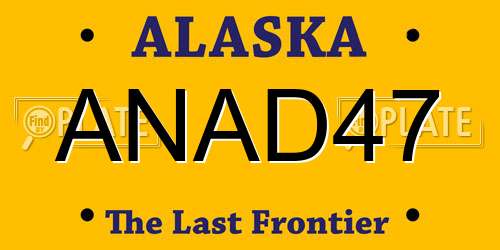 ANAD47 Alaska License Plate