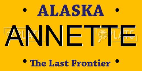 ANNETTE Alaska License Plate