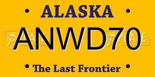ANWD70 Alaska License Plate