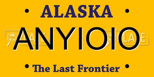 ANYIOIO Alaska License Plate